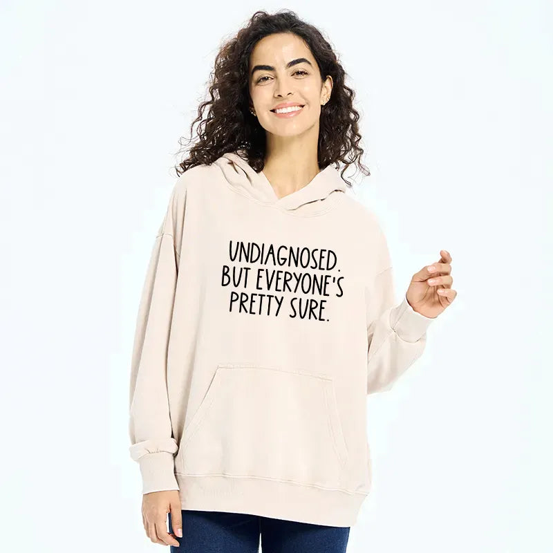 Kyoto-Lion Self-diagnosed Illness Funny Washed Hoodie