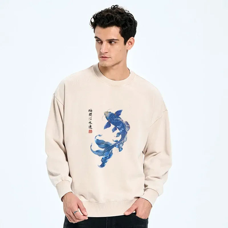 Lucky Koi Fish Sweatshirt Gift for Him