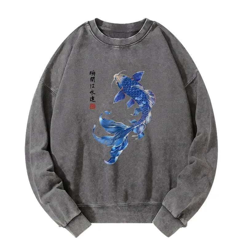 Vintage Koi Art Unisex Sweatshirt