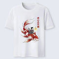 Kyoto-Lion Cute Kimono Cat On Koi Fish Classic T-Shirt