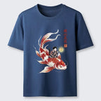 Japanese Vintage Cat T-Shirt for Summer