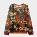 Kyoto-Lion Japanese Traditional Elements Christmas Ugly Sweatshirt