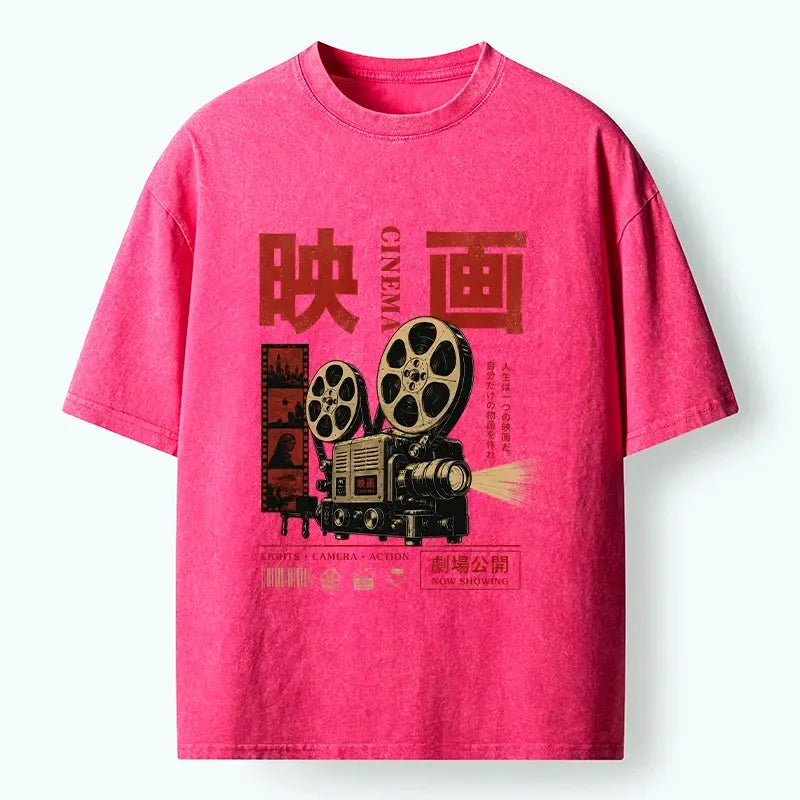 japanese vintage cinema t-shirt free shipping