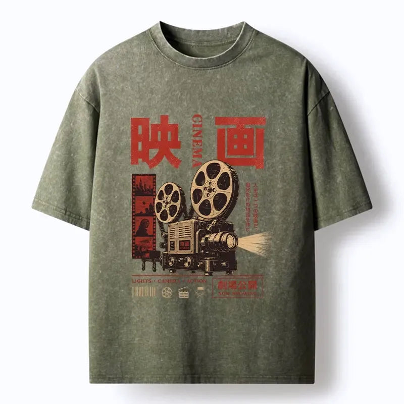 japanese vintage cinema t-shirt free shipping