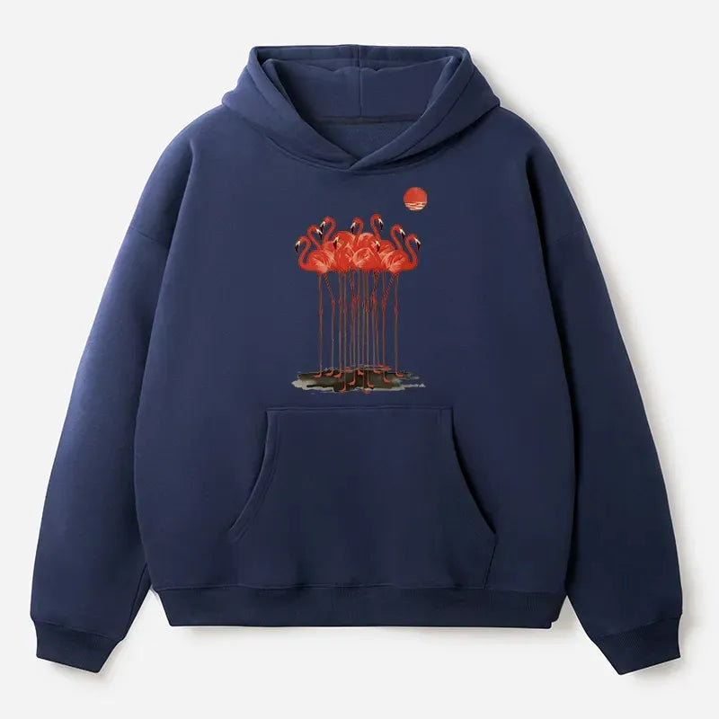 Japanese Vintage Flamingos Hoodie with Free Shipping