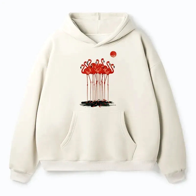 Japanese Vintage Flamingos Hoodie with Free Shipping