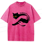 Japanese vintage cat t-shirt for everyday wear