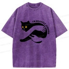 funny judging cat tee streetwear on sale