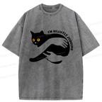 Japanese vintage cat t-shirt for everyday wear
