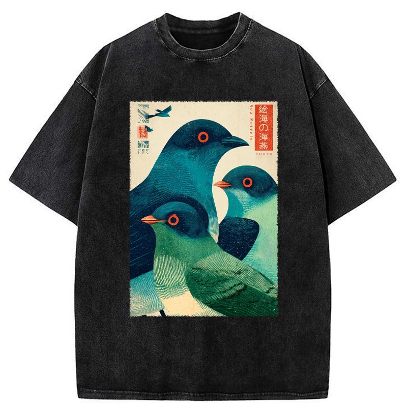 Japanese washed t-shirt for daily wear