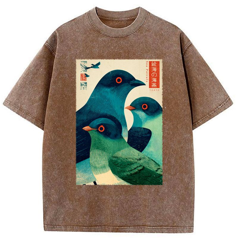 Japanese washed t-shirt for daily wear