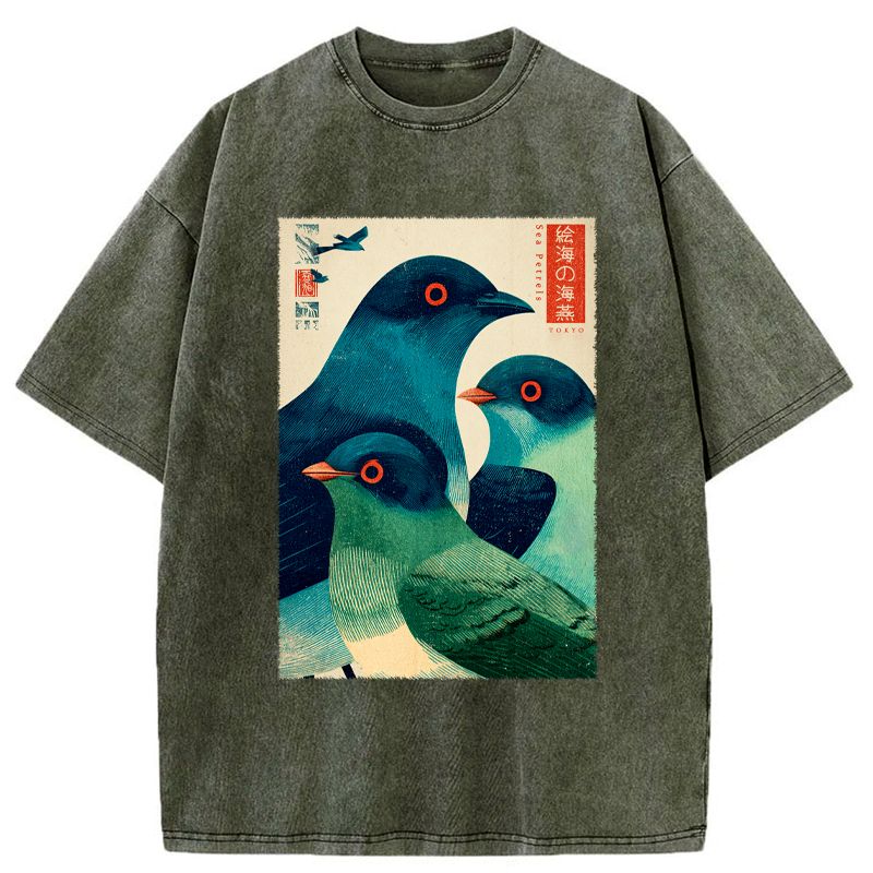 Ukiyo-e style t-shirt for streetwear