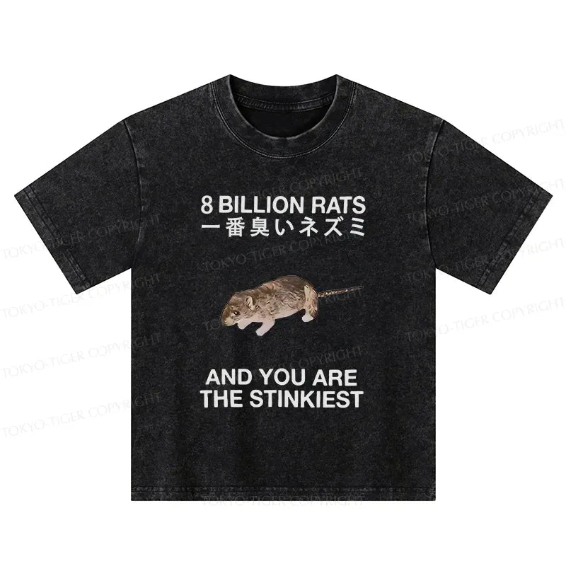 Washed Japanese Rat T-Shirt for Kids