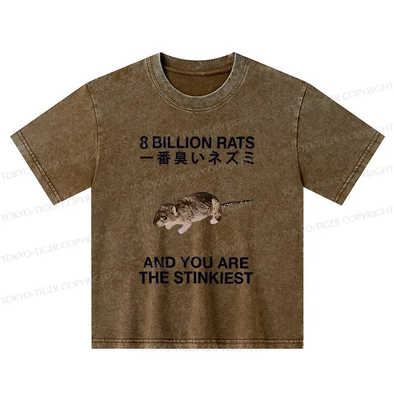 Kyoto-Lion World's Stinkiest Rat Kids Washed T-Shirt
