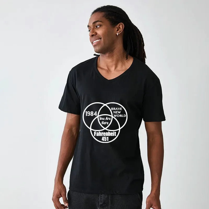 Kyoto-Lion Multidimensional Thinking And Rebellion V-Neck Classic T-Shirt