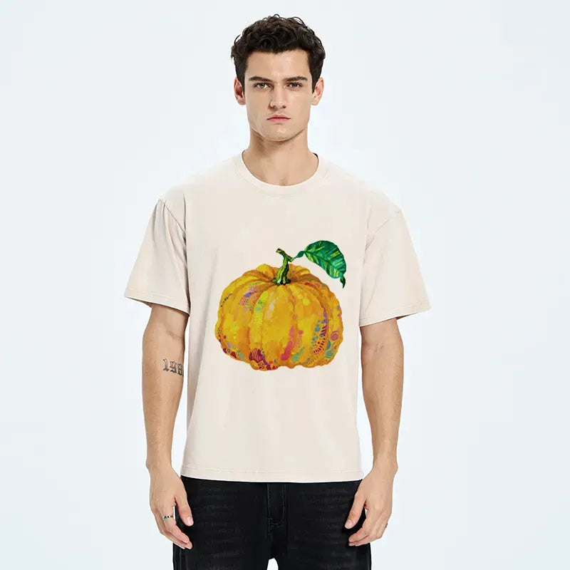 Kyoto Lion Art Washed T-Shirt for Daily Wear
