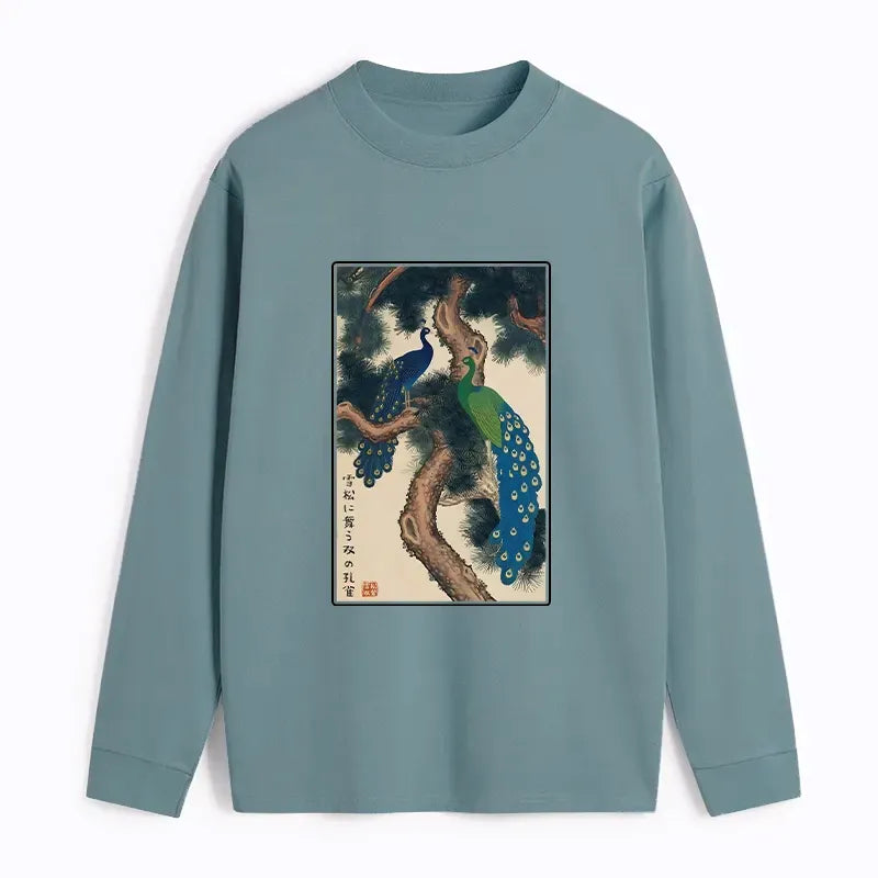 Japanese Peacock Long Sleeve T-Shirt Best Seller