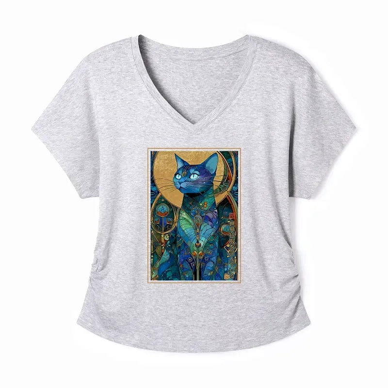 trendy japanese cat tee for her