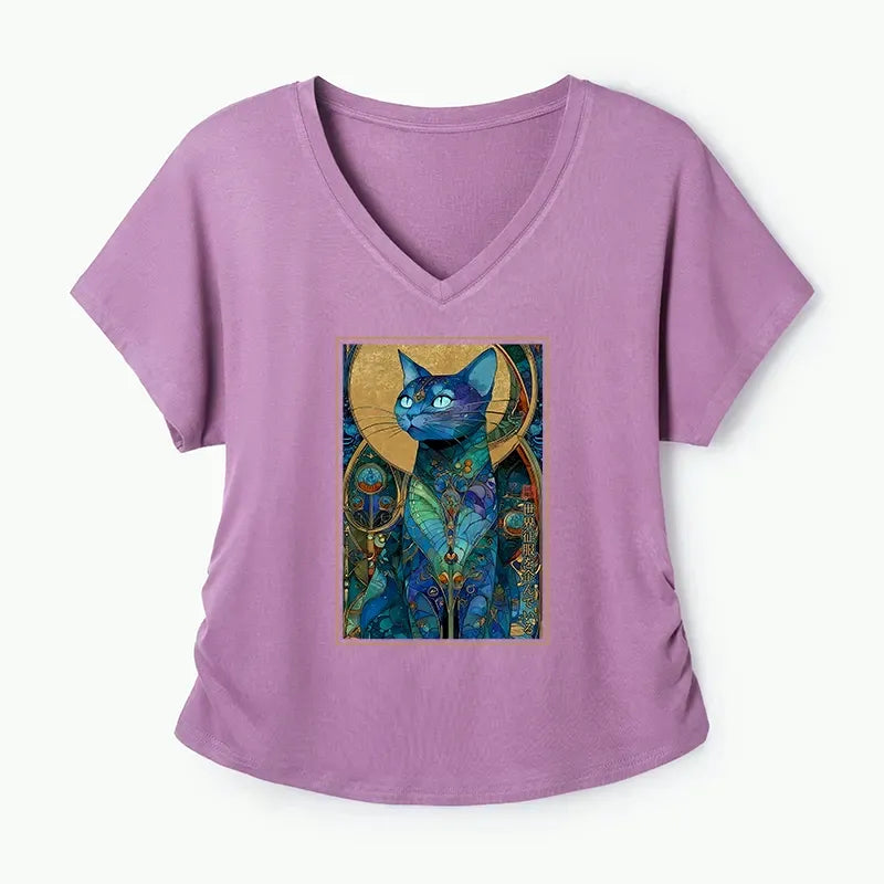 trendy japanese cat tee for her
