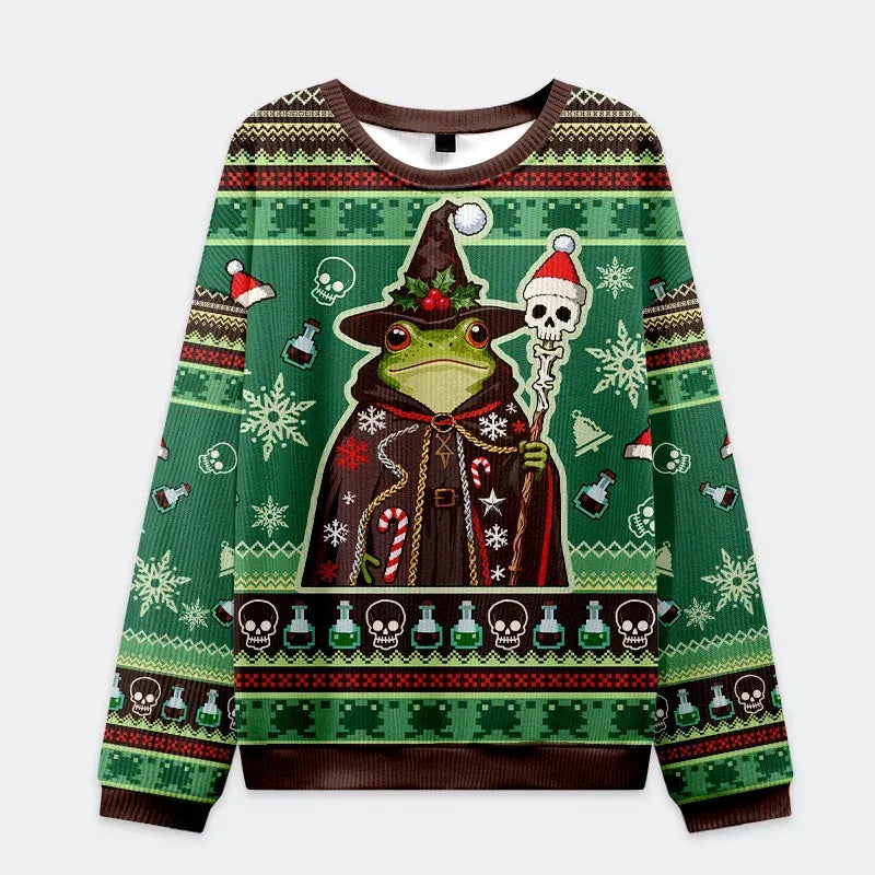 japanese frog wizard christmas sweatshirt