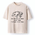 Kyoto-Lion Chill Tired Cat Slow Lazy Life Art Washed T-Shirt