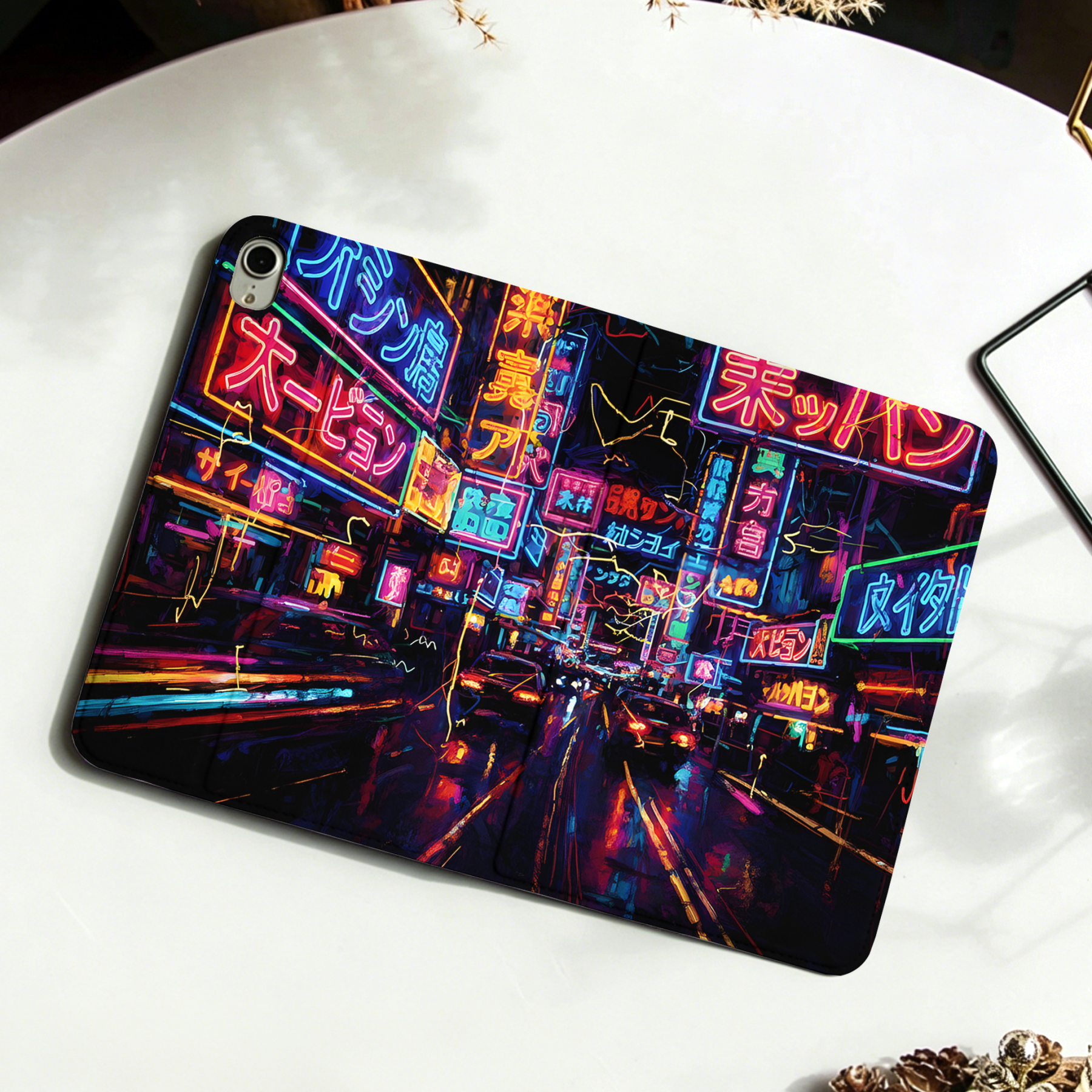 Tokyo Street Scene iPad Case for Travel