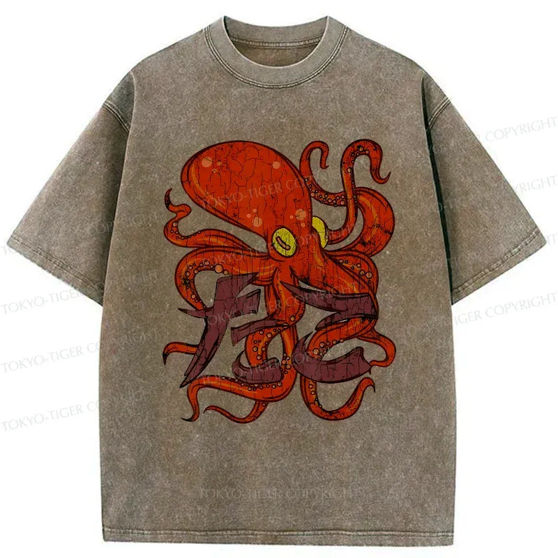 Vintage Octopus T-Shirt Free Shipping