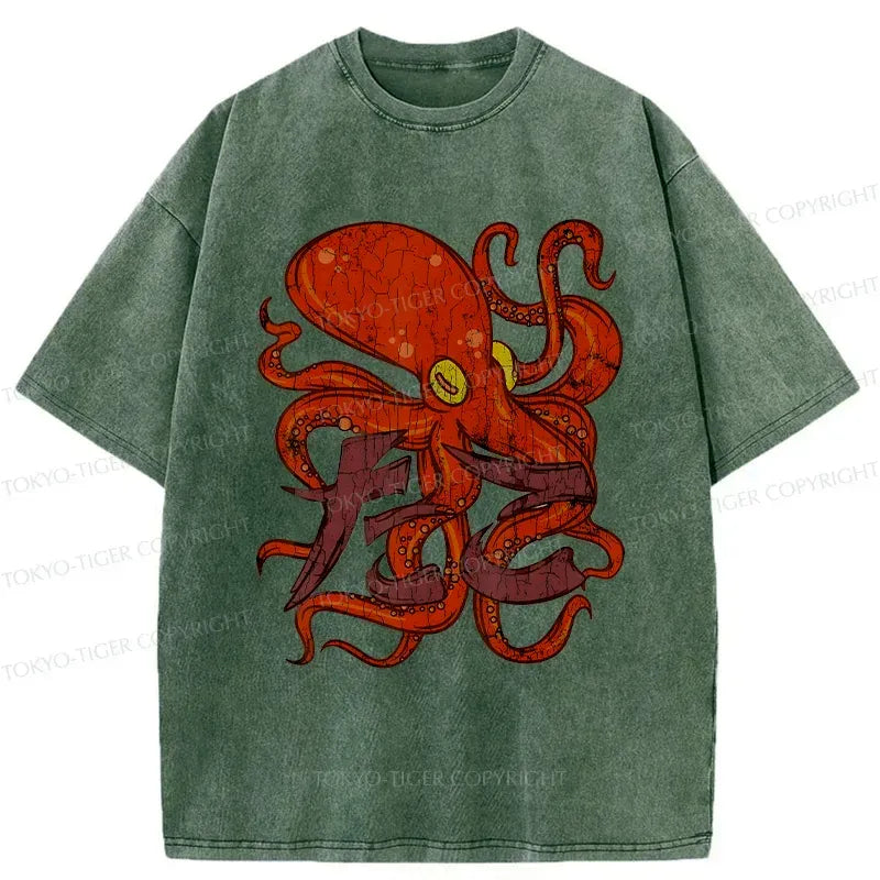 Vintage Octopus T-Shirt Free Shipping