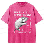 Retro Kyoto Lion Hippo Tee Casual Streetwear