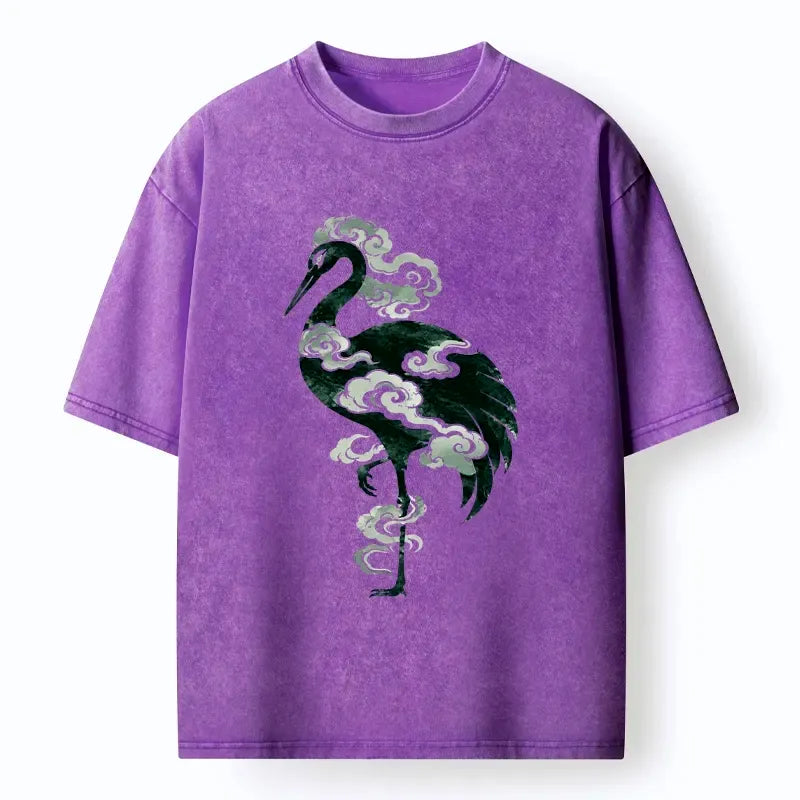 Kyoto lion washed t-shirt for daily wear