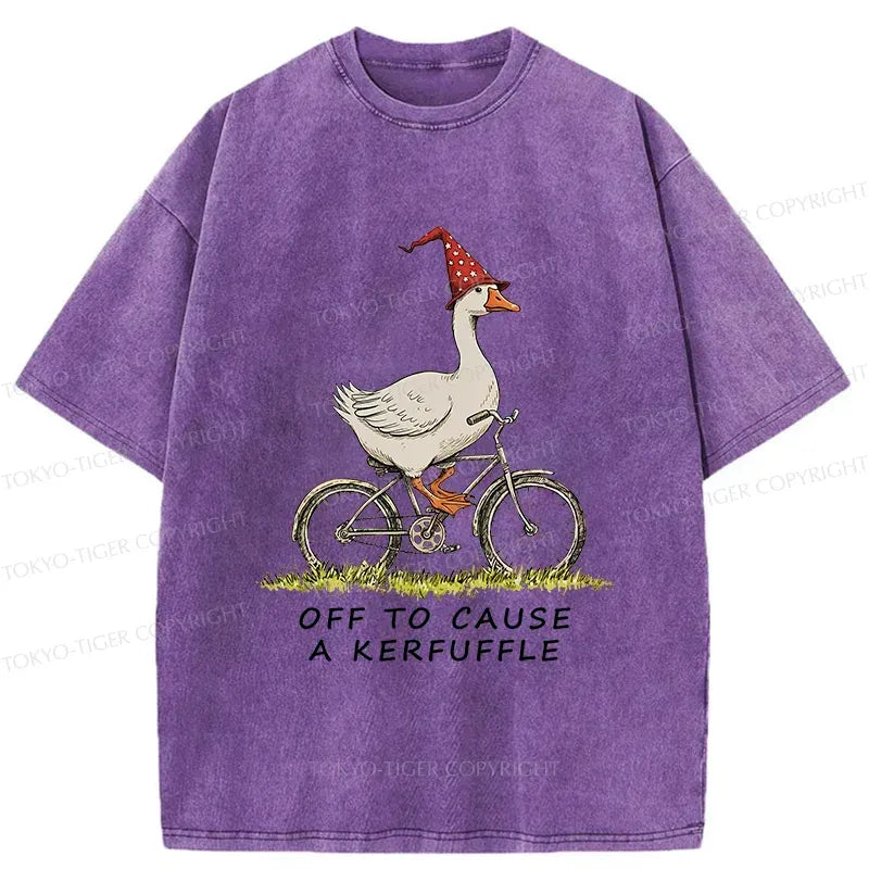 Japanese vintage goose bike tee for streetwear