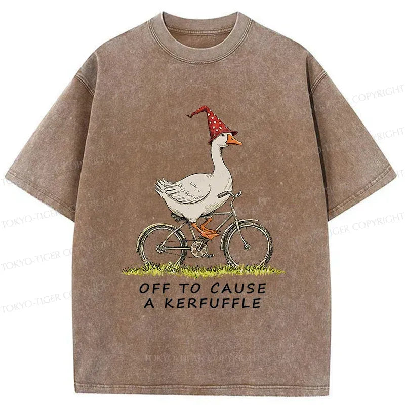 Japanese vintage goose bike tee for streetwear