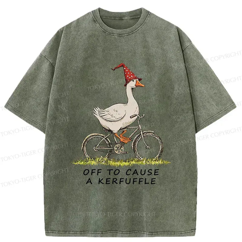 Japanese vintage goose bike tee for streetwear