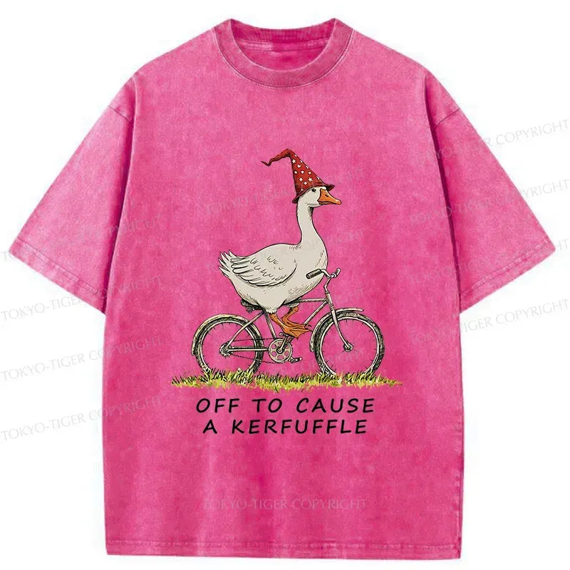 Japanese vintage goose bike tee for streetwear