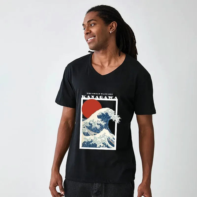 Kyoto-Lion Vintage Ukiyo-e Tee for Streetwear