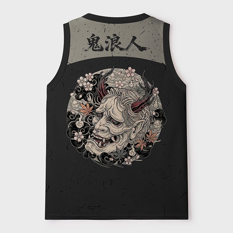 Oni Skull Mesh Tank Top for Summer