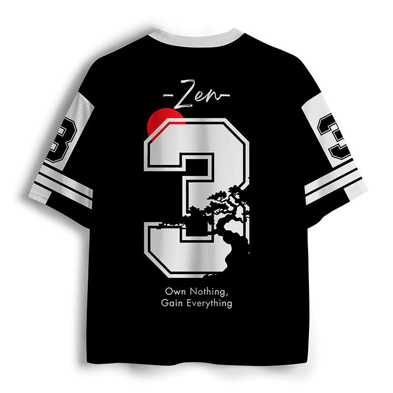 Kyoto-Lion Japanese Zen Kanji Mesh Jersey