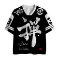 Japanese Zen Kanji Mesh Jersey for Summer