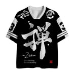 Japanese Zen Kanji Mesh Jersey for Summer