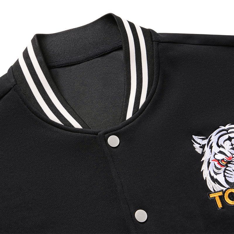 Kyoto-Lion Wings That Never Yield Embroidery Varsity Jacket