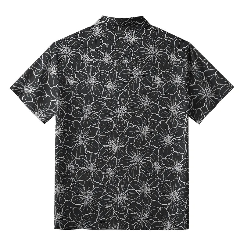 Rainbow Floral Japanese Shirt for Summer