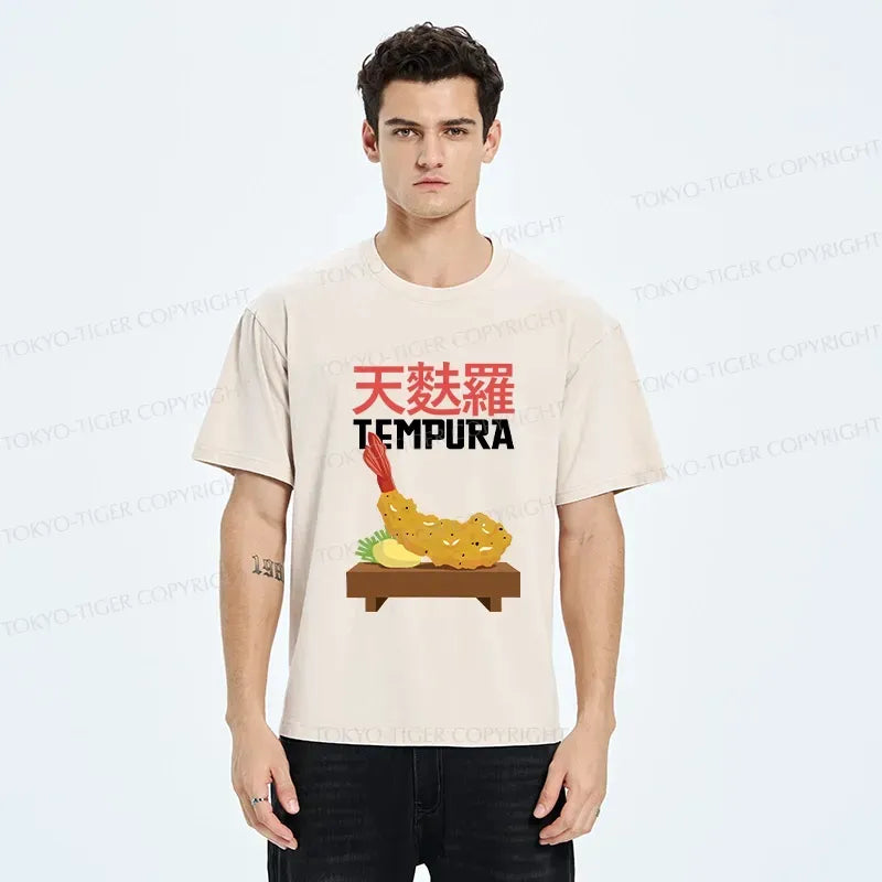 Japanese Vintage Washed T-Shirt for Daily Wear
