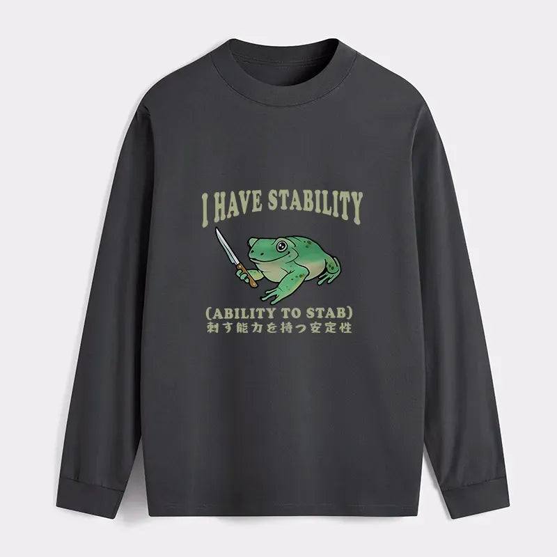 Kyoto-Lion Mentally Stable Assassin Frog Classic Long Sleeve T-Shirt