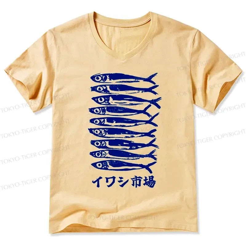 Japanese Classic V-Neck T-Shirt Free Shipping