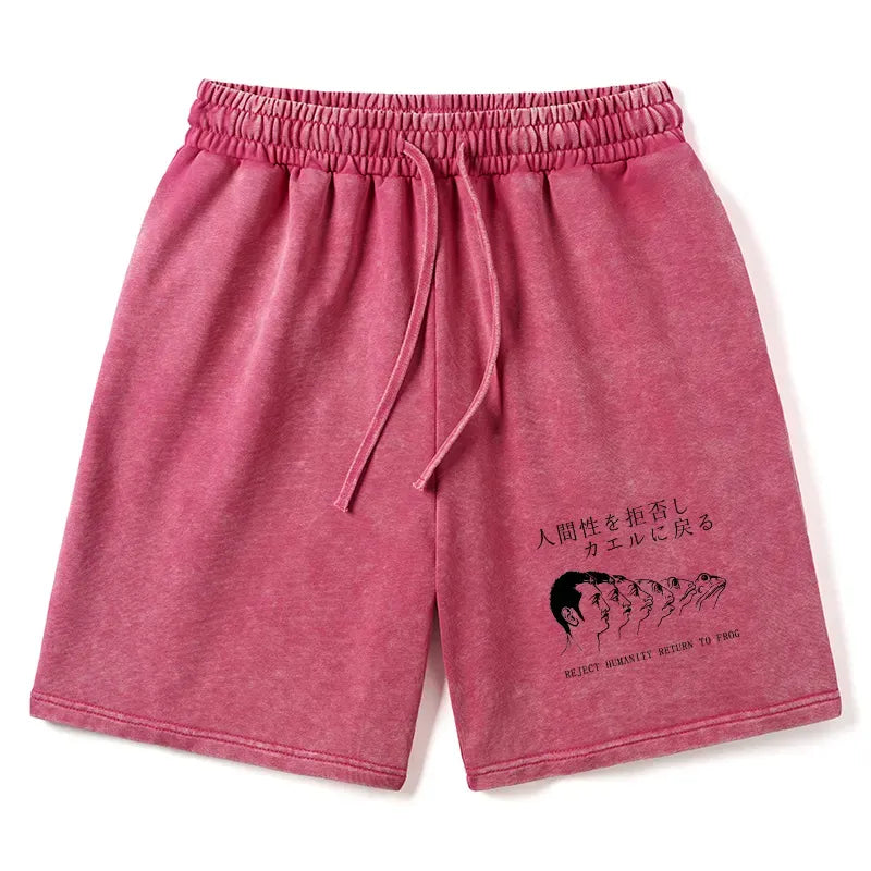 Kyoto-Lion Return To Frog Washed Shorts