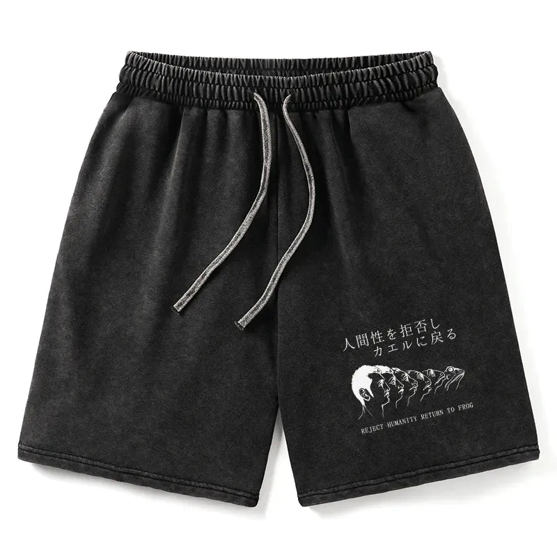 Kyoto-Lion Return To Frog Washed Shorts