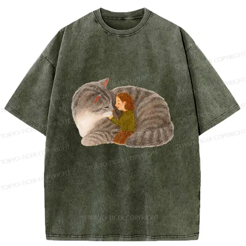 Japanese Washed T-Shirt for Daily Wear