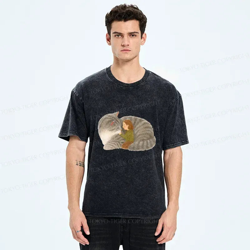 Japanese Washed T-Shirt for Daily Wear