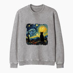 Washed Terry Cat Sweatshirt for Daily Wear