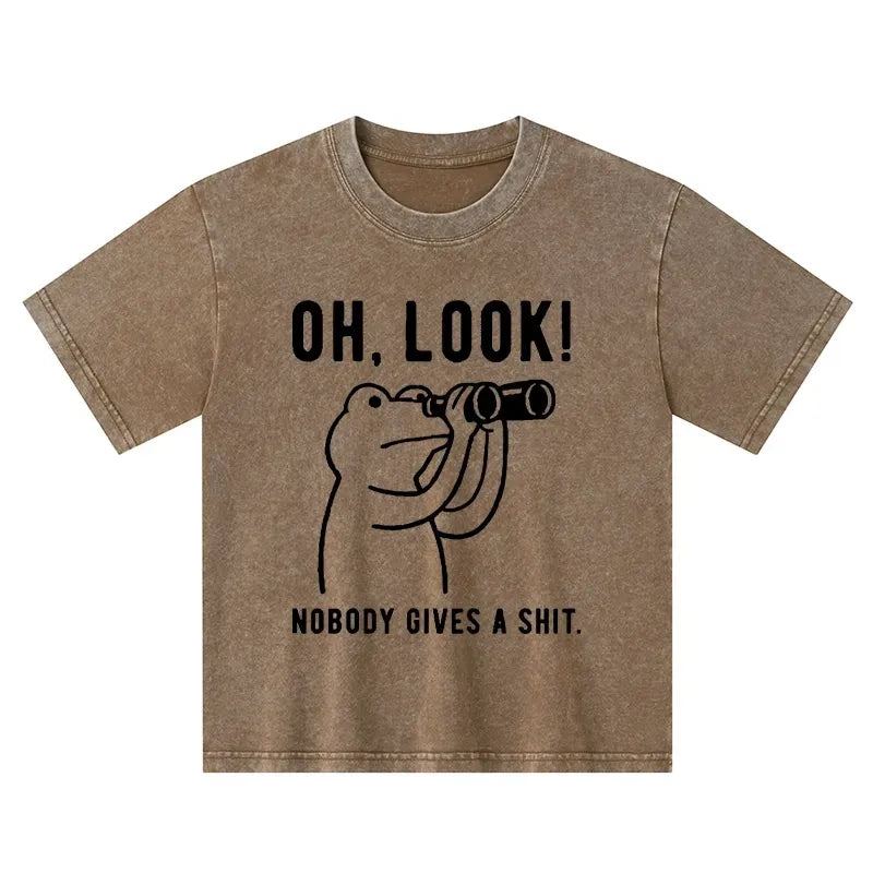 Japanese Frog Kids Washed T-Shirt